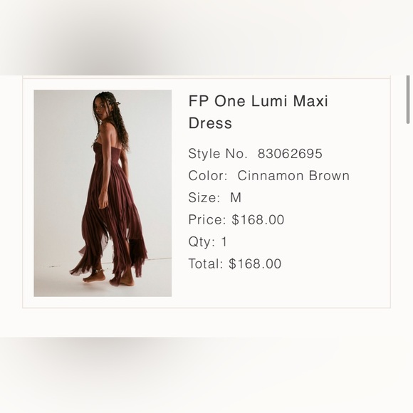 FP One Lumi Maxi Dress, Brown maxi dress - Picture 5 of 5